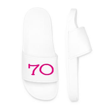 70. 70 YEARS. 70TH ANNIVERSARY. 70TH ANNIVERSARY. - Men’s Pool Sliders - white - Front