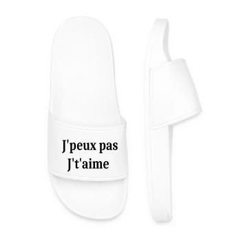J'peux pas j't'aime St.Valentin - Claquettes Homme - blanc - Devant