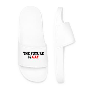 The future is gay - Männer Badelatschen - Weiß - Vorne