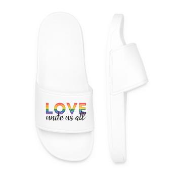 LGBT Pride Month - Liebe vereint uns alle - Männer Badelatschen - Weiß - Vorne