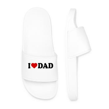 I love dad - Männer Badelatschen - Weiß - Vorne