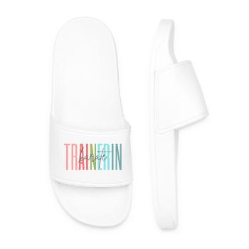 Trainerin Karate Karatetrainerin Geschenk - Männer Badelatschen - Weiß - Vorne