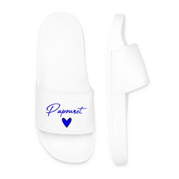 PAPOUNET. DAD. FATHER'S DAY. HAPPY FATHER'S DAY - Men’s Pool Sliders - white - Front