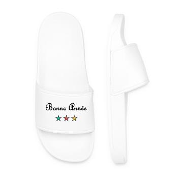 HAPPY NEW YEAR. NEW YEAR'S EVE. NEW YEAR - Men’s Pool Sliders - white - Front