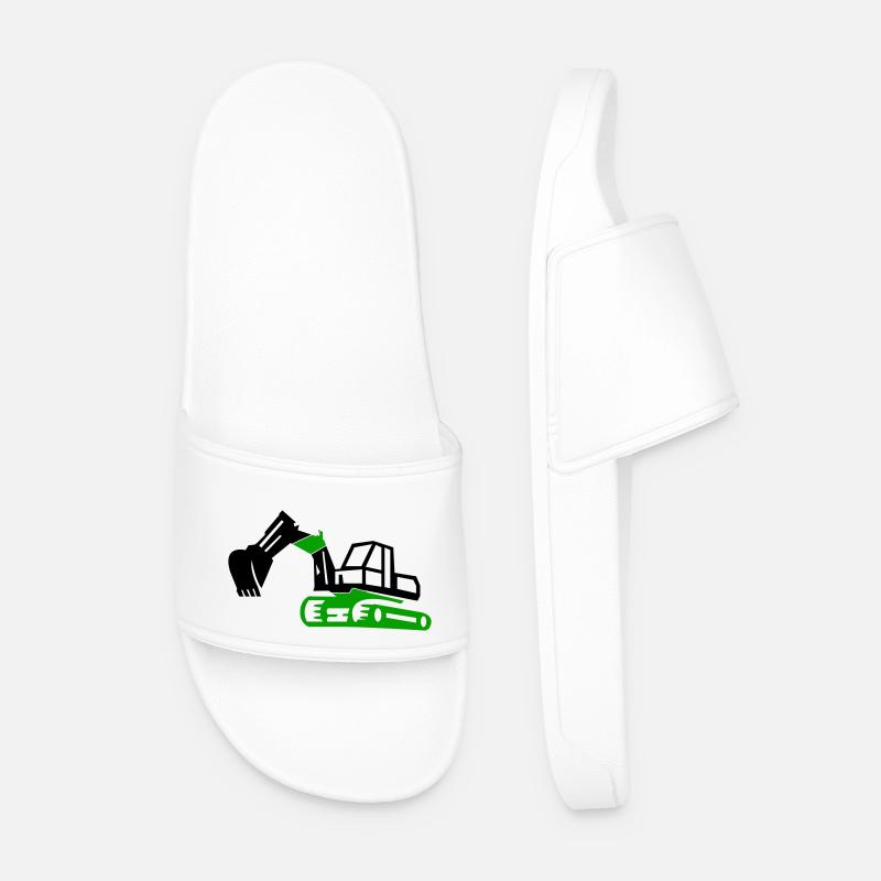 Bagger - Männer Badelatschen - Weiß