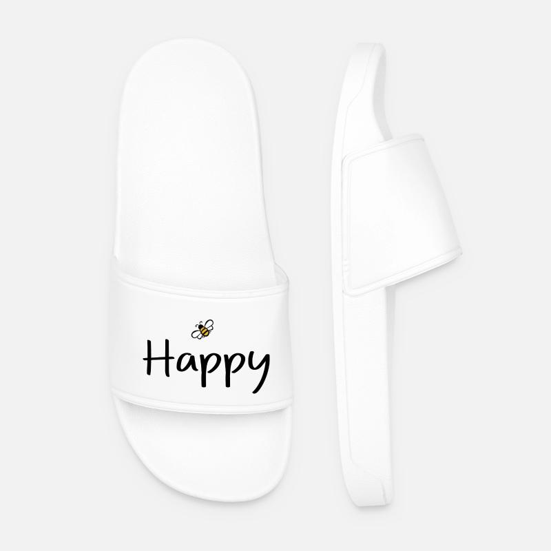 be Happy - Männer Badelatschen - Weiß