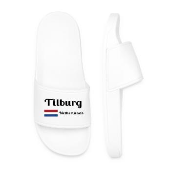 Tilburg, Netherlands- Stylish prints - Men’s Pool Sliders - white - Front