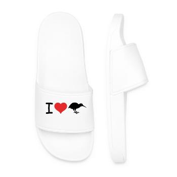 I love Kiwi - Pet Design - Männer Badelatschen - Weiß - Vorne