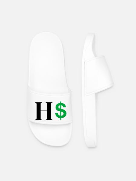 Letter h dollar - Men’s Pool Sliders - white