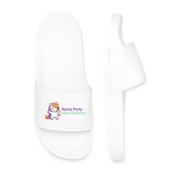 Unicorn is looking forward to partying @ Women's Evening - Men’s Pool Sliders - white - Front