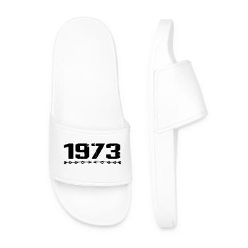 1973 Retro 1973 Geburtstag 1973 Vintage 1973 - Männer Badelatschen - Weiß - Vorne