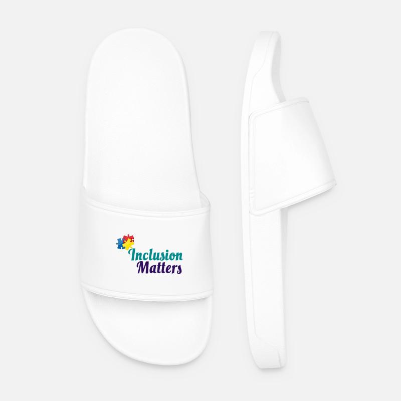 Inclusion Matters Puzzle - Männer Badelatschen - Weiß
