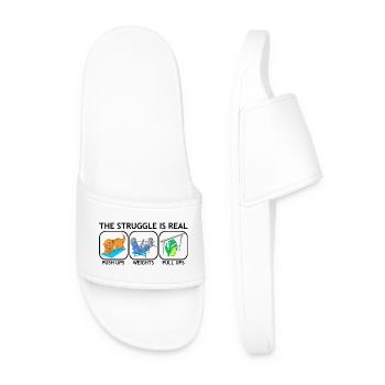 dinosaurs - Men’s Pool Sliders - white - Front