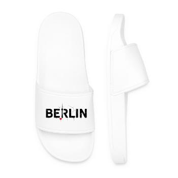 Berliner Skyline mit Blitz und Herz - Männer Badelatschen - Weiß - Vorne