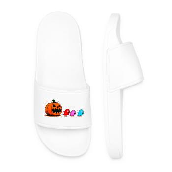 Citrouille d’Halloween Gamer - Claquettes Homme - blanc - Devant