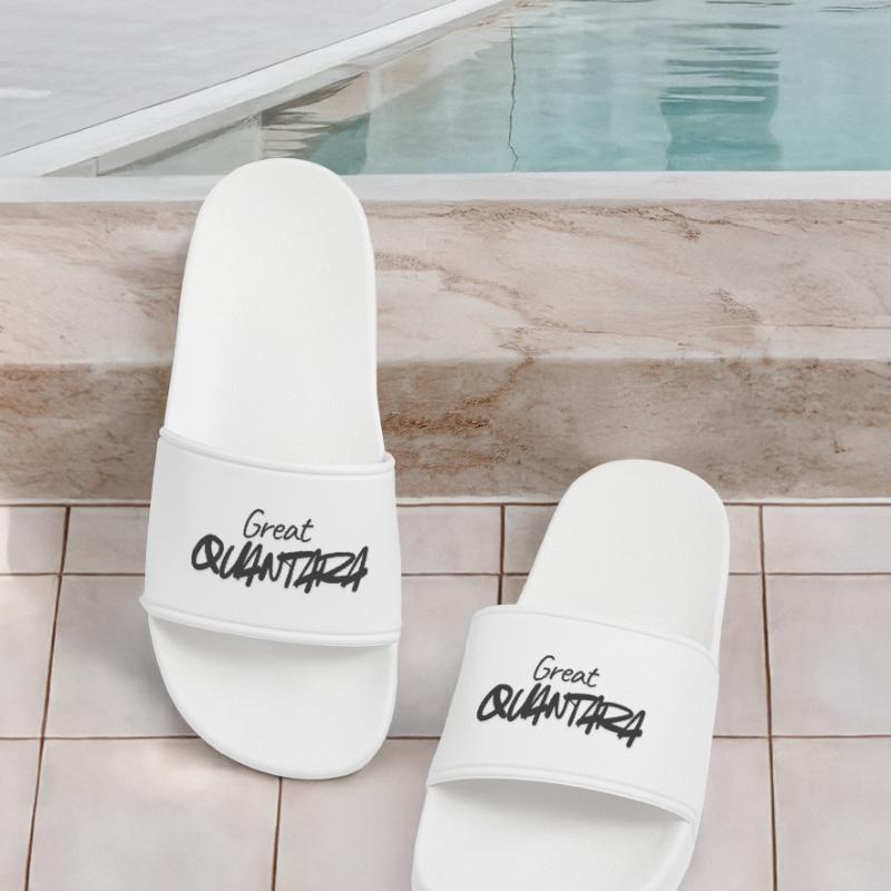 Great Quantity Graffiti Script Men’s Pool Sliders