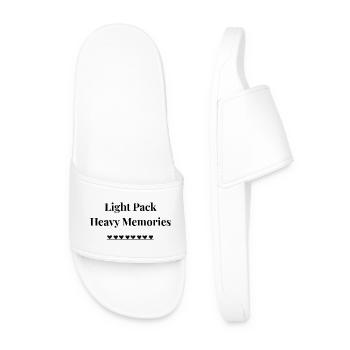 Light Pack, Heavy Memories – Travel Shirt - Men’s Pool Sliders - white - Front