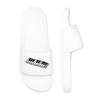 Klavier Klavier Instrument Musik Tasten Melodie - Männer Badelatschen - Weiß - Vorne