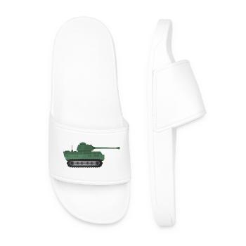 Military tank - Men’s Pool Sliders - white - Front