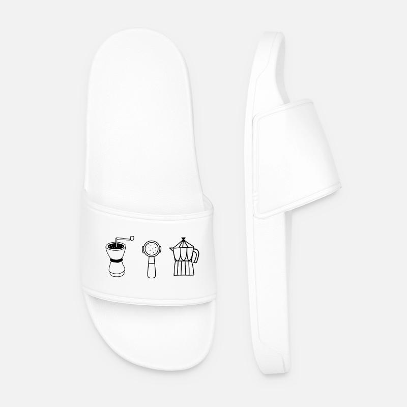 Kaffeeentwicklung - Männer Badelatschen - Weiß
