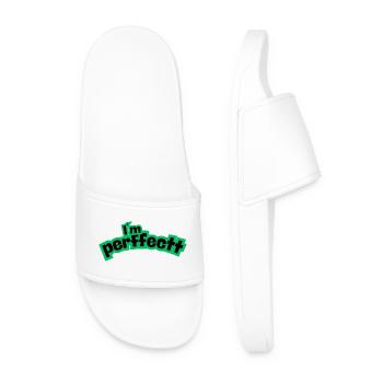 Perfect green - Men’s Pool Sliders - white - Front