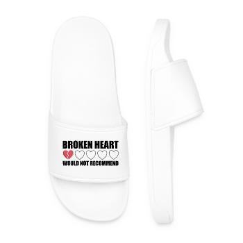 Broken Heart würde Anti Valentine nicht empfehlen - Männer Badelatschen - Weiß - Vorne