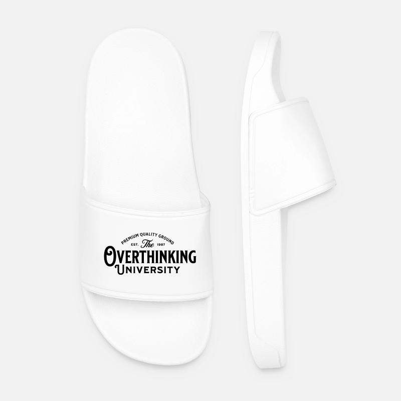 Overthinking_University - Männer Badelatschen - Weiß