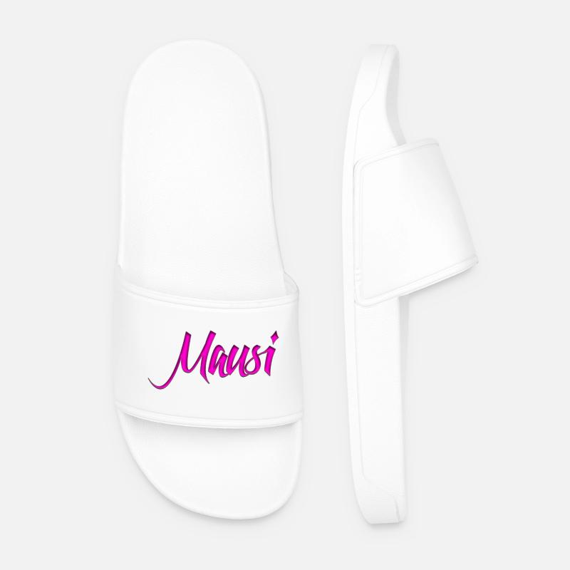 Mausi_Spruch - Men’s Pool Sliders - white