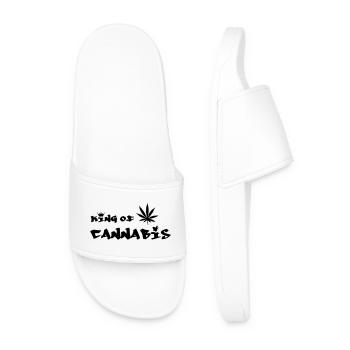 The king of cannabis - Men’s Pool Sliders - white - Front