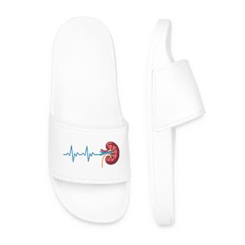 Kidney Rhythm Graph - Men’s Pool Sliders - white - Front