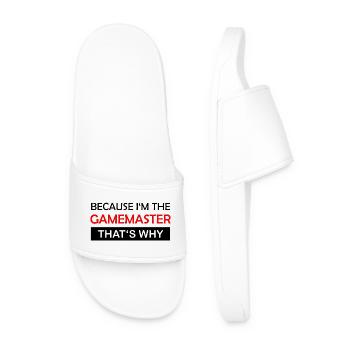 Because I'm the gamemaster Rollenspiel RPG - Men’s Pool Sliders - white - Front