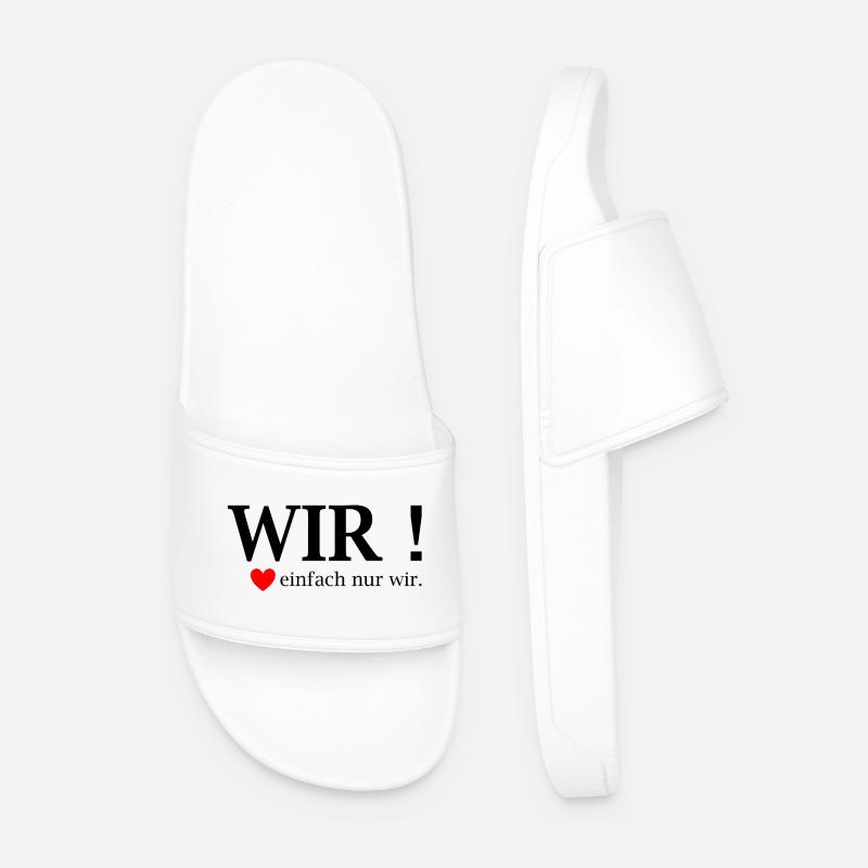 WIR! Einfach nur wir Herz - Männer Badelatschen - Weiß