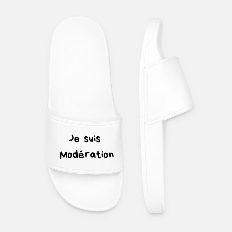 I drink in moderation - 2 - Men’s Pool Sliders - white
