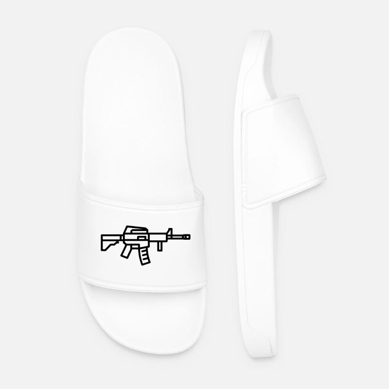 Submachine gun - Men’s Pool Sliders - white