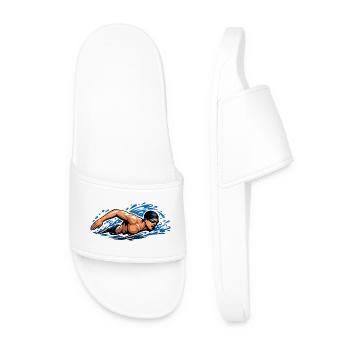 Freestyle Swimmer Dynamic Water - Men’s Pool Sliders - white - Front