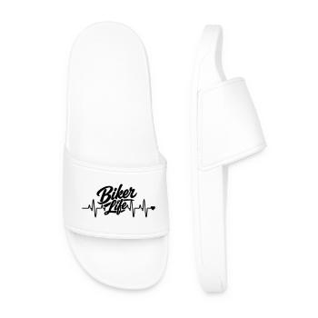 La vie des motards - Claquettes Homme - blanc - Devant