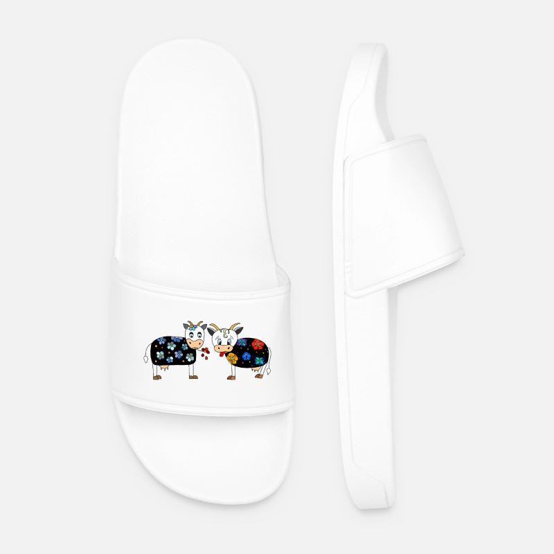 Kühe - Männer Badelatschen - Weiß