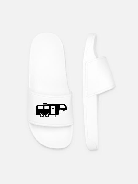 Fifth Wheel RV Camper - Men’s Pool Sliders - white