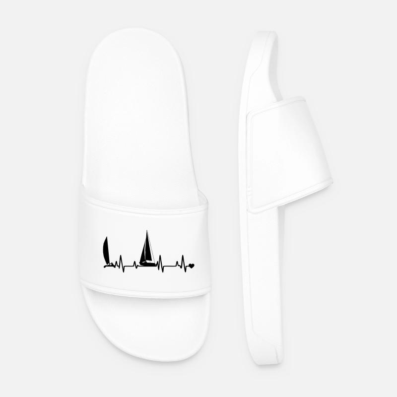 Sailboat - Men’s Pool Sliders - white