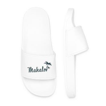 Mahalo Hawaii Palm Tree Beach Aloha Island Vibes - Claquettes Homme - blanc - Devant