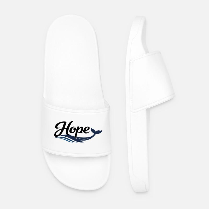 Hope Wal Meerwellen-Logo - Männer Badelatschen - Weiß