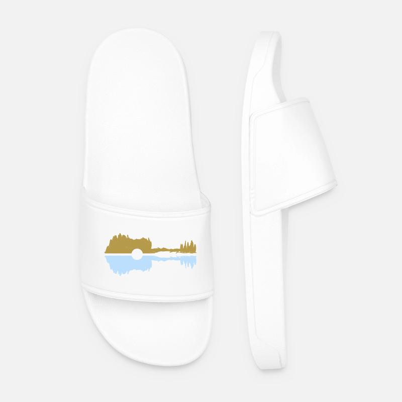 Guitar pastel - Men’s Pool Sliders - white
