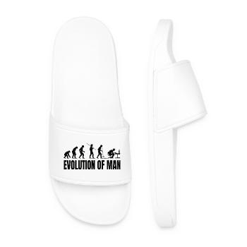 Programmer Computer Freak Evolution - Men’s Pool Sliders - white - Front