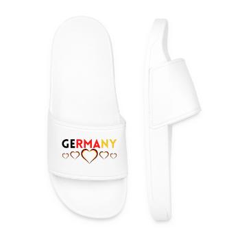 Deutschland German Football Soccer Ball Travel Retro - Männer Badelatschen - Weiß - Vorne