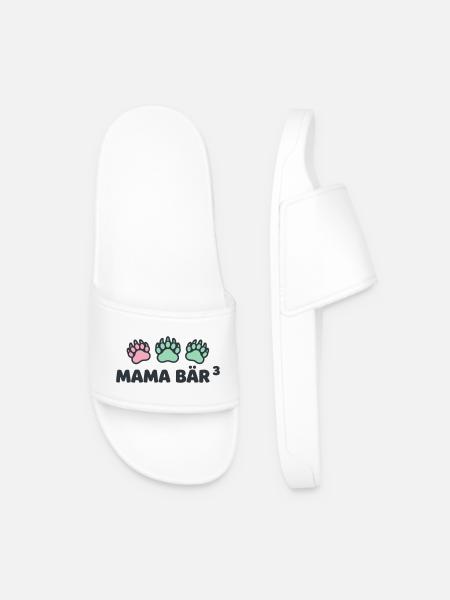 Mama Bär 3 Bärenpfote Dreifache Mutter - Männer Badelatschen - Weiß