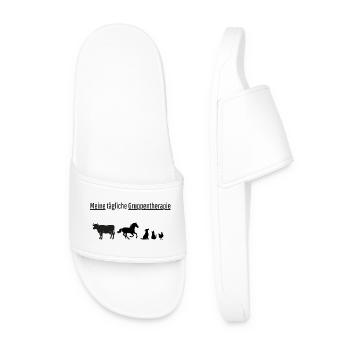 Lustiges Gruppentherapie Tiere Bauernhof T-Shirt - Männer Badelatschen - Weiß - Vorne