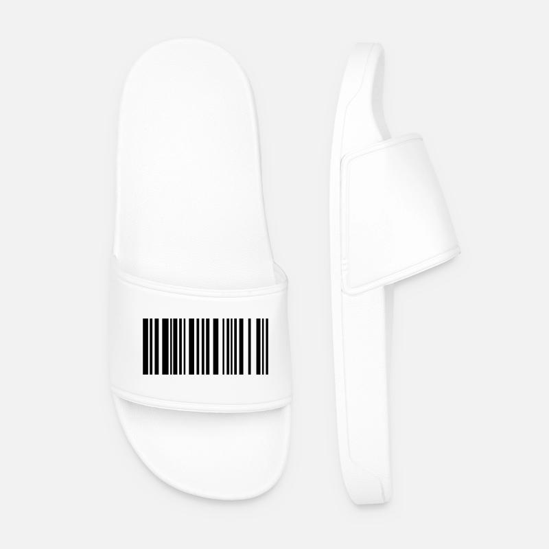 barcode - Men’s Pool Sliders - white