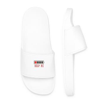 Aide Moi Batterie Faible - Claquettes Homme - blanc - Devant