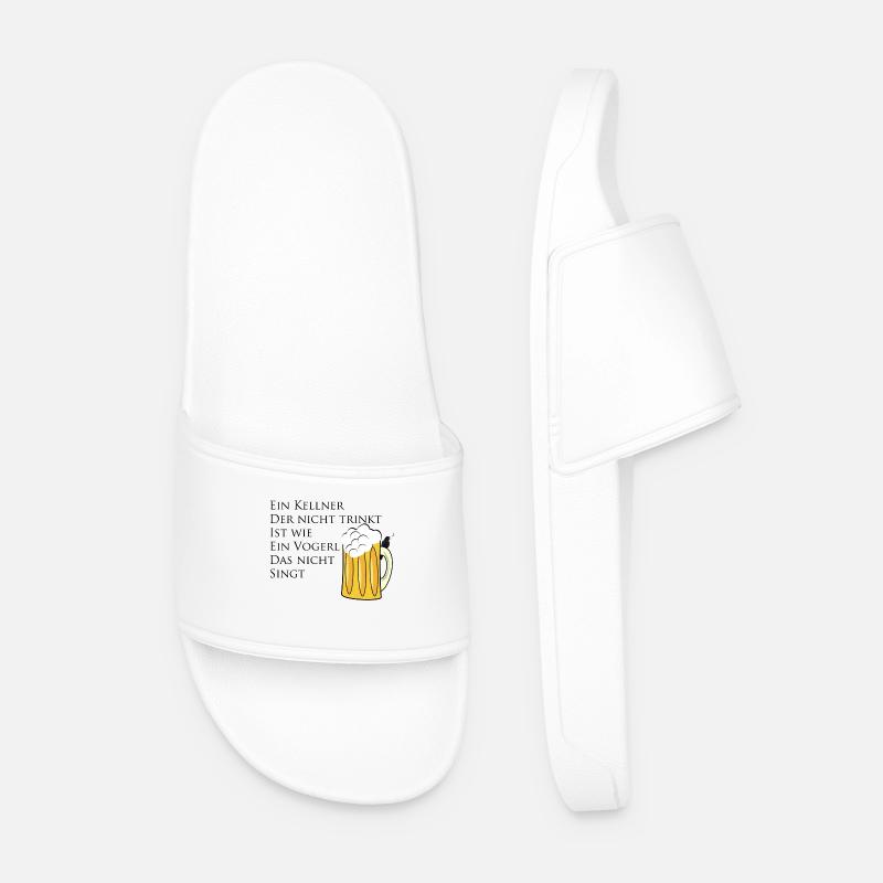 Kellner Trinkspruch - Männer Badelatschen - Weiß