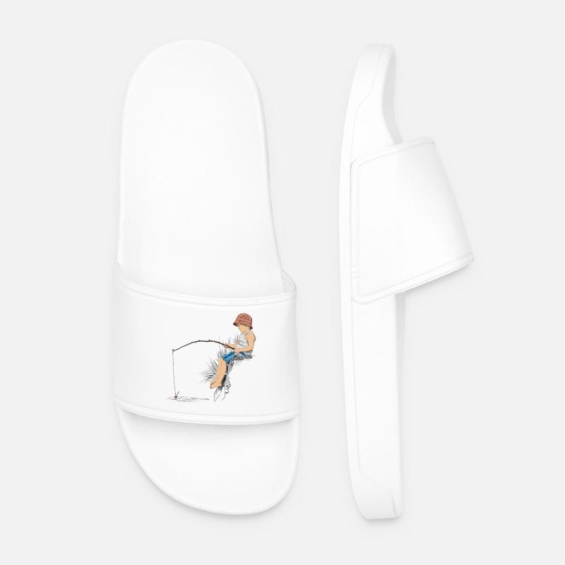 Angler - Männer Badelatschen - Weiß
